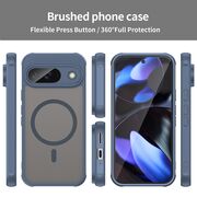 Husa pentru  Google Pixel 9 cu protectie pentru lentile si MagSafe EasyCharge, Ghost Series Anti-ingalbenire, frosted - Albastru