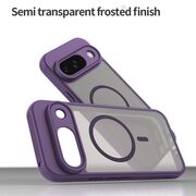 Husa pentru  Google Pixel 9 cu protectie pentru lentile si MagSafe EasyCharge, Ghost Series Anti-ingalbenire, frosted - Mov