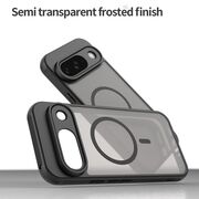 Husa pentru  Google Pixel 9 cu protectie pentru lentile si MagSafe EasyCharge, Ghost Series Anti-ingalbenire, frosted - Negru