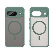 Husa pentru  Google Pixel 9 cu protectie pentru lentile si MagSafe EasyCharge, Ghost Series Anti-ingalbenire, frosted - Verde