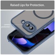 Husa pentru  Google Pixel 9A cu protectie pentru lentile si MagSafe EasyCharge, Ghost Series Anti-ingalbenire, frosted - Albastru