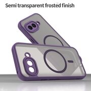 Husa pentru  Google Pixel 9A cu protectie pentru lentile si MagSafe EasyCharge, Ghost Series Anti-ingalbenire, frosted - Mov