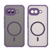 Husa pentru  Google Pixel 9A cu protectie pentru lentile si MagSafe EasyCharge, Ghost Series Anti-ingalbenire, frosted - Mov