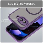 Husa pentru  Google Pixel 9A cu protectie pentru lentile si MagSafe EasyCharge, Ghost Series Anti-ingalbenire, frosted - Mov