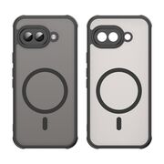 Husa pentru  Google Pixel 9A cu protectie pentru lentile si MagSafe EasyCharge, Ghost Series Anti-ingalbenire, frosted - Negru