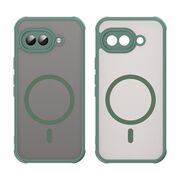 Husa pentru  Google Pixel 9A cu protectie pentru lentile si MagSafe EasyCharge, Ghost Series Anti-ingalbenire, frosted - Verde
