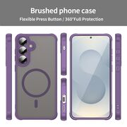 Husa pentru  Samsung Galaxy S25 Plus cu protectie pentru lentile si MagSafe EasyCharge, Ghost Series Anti-ingalbenire, frosted - Mov