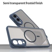 Husa pentru  Samsung Galaxy S25 Edge cu protectie pentru lentile si MagSafe EasyCharge, Ghost Series Anti-ingalbenire, frosted - Albastru