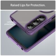Husa pentru  Sony Xperia 1 VII cu protectie pentru lentile si MagSafe EasyCharge, Ghost Series Anti-ingalbenire, frosted - Mov