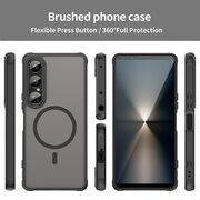 Husa pentru  Sony Xperia 1 VII cu protectie pentru lentile si MagSafe EasyCharge, Ghost Series Anti-ingalbenire, frosted - Negru