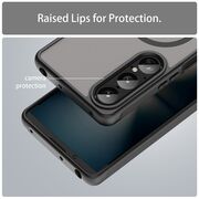 Husa pentru  Sony Xperia 1 VII cu protectie pentru lentile si MagSafe EasyCharge, Ghost Series Anti-ingalbenire, frosted - Negru