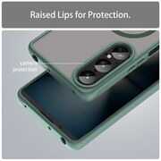 Husa pentru  Sony Xperia 1 VII cu protectie pentru lentile si MagSafe EasyCharge, Ghost Series Anti-ingalbenire, frosted - Verde