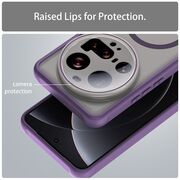 Husa pentru  Xiaomi 15 Ultra cu protectie pentru lentile si MagSafe EasyCharge, Ghost Series Anti-ingalbenire, frosted - Mov