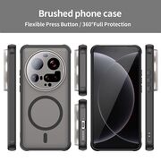 Husa pentru  Xiaomi 15 Ultra cu protectie pentru lentile si MagSafe EasyCharge, Ghost Series Anti-ingalbenire, frosted - Negru