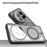 Husa pentru  Xiaomi 15 Ultra cu protectie pentru lentile si MagSafe EasyCharge, Ghost Series Anti-ingalbenire, frosted - Negru
