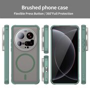 Husa pentru  Xiaomi 15 Ultra cu protectie pentru lentile si MagSafe EasyCharge, Ghost Series Anti-ingalbenire, frosted - Verde