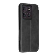 Husa tip carte pentru Motorola Edge 60 Pro Smart Wallet fata - spate protectie 360 - Negru