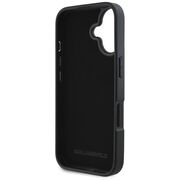 Husa pentru iPhone 16 - Karl Lagerfeld Hardcase Grained Leather Cardslots - Metal Elong