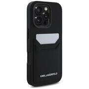 Husa pentru iPhone 16 Pro Max - Karl Lagerfeld Hardcase Grained Leather Cardslots - Metal Elong