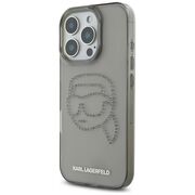 Husa pentru iPhone 16 Pro - Karl Lagerfeld IML Rhinestones - Karl Head