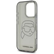 Husa pentru iPhone 16 Pro - Karl Lagerfeld IML Rhinestones - Karl Head