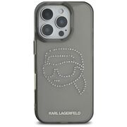 Husa pentru iPhone 16 Pro - Karl Lagerfeld IML Rhinestones - Karl Head