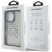 Husa pentru iPhone 16 Pro - Karl Lagerfeld IML Rhinestones - Karl Head