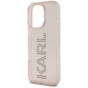 Husa pentru iPhone 16 Pro - Karl Lagerfeld IML Rhinestones - Pink Logo