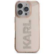 Husa pentru iPhone 16 Pro - Karl Lagerfeld IML Rhinestones - Pink Logo