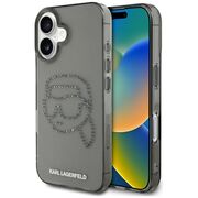 Husa pentru iPhone 16 - Karl Lagerfeld IML Rhinestones - Karl Head