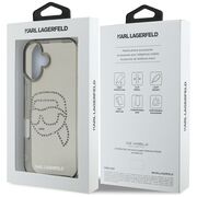 Husa pentru iPhone 16 - Karl Lagerfeld IML Rhinestones - Karl Head