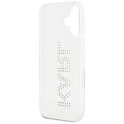 Husa pentru iPhone 16 - Karl Lagerfeld IML Rhinestones - Transparent Logo