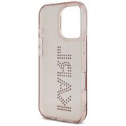 Husa pentru iPhone 16 Pro Max - Karl Lagerfeld IML Rhinestones - Pink Logo