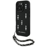 Husa pentru iPhone 16 Pro - Karl Lagerfeld Saffiano  - Crystals & Charm
