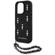 Husa pentru iPhone 16 Pro - Karl Lagerfeld Saffiano  - Crystals & Charm