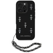 Husa pentru iPhone 16 Pro - Karl Lagerfeld Saffiano  - Crystals & Charm