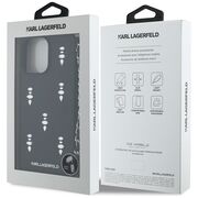 Husa pentru iPhone 16 Pro - Karl Lagerfeld Saffiano  - Crystals & Charm