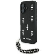 Husa pentru iPhone 16 - Karl Lagerfeld Saffiano  - Crystals & Charm