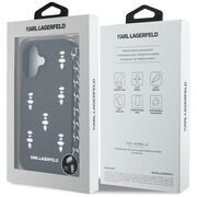 Husa pentru iPhone 16 - Karl Lagerfeld Saffiano  - Crystals & Charm