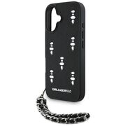 Husa pentru iPhone 16 - Karl Lagerfeld Saffiano  - Crystals & Charm