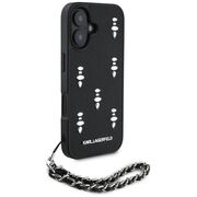 Husa pentru iPhone 16 - Karl Lagerfeld Saffiano  - Crystals & Charm