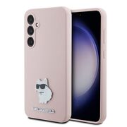 Husa pentru Samsung Galaxy S23 FE - Karl Lagerfeld Silicone - Pink Choupette Metal Pin