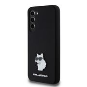 Husa pentru Samsung Galaxy S23 Plus - Karl Lagerfeld Silicone - Choupette Metal Pin