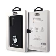 Husa pentru Samsung Galaxy S23 Plus - Karl Lagerfeld Silicone - Choupette Metal Pin