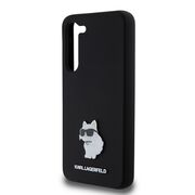 Husa pentru Samsung Galaxy S23 Plus - Karl Lagerfeld Silicone - Choupette Metal Pin