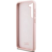 Husa pentru Samsung Galaxy S23 Plus - Karl Lagerfeld Silicone - Pink Choupette Metal Pin