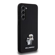 Husa pentru Samsung Galaxy S23 Plus - Karl Lagerfeld Silicone - Karl&Choupette Metal Pin