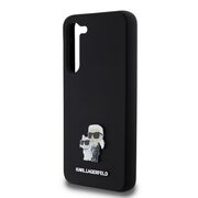 Husa pentru Samsung Galaxy S23 Plus - Karl Lagerfeld Silicone - Karl&Choupette Metal Pin