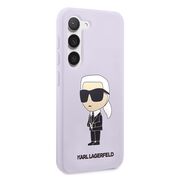 Husa pentru Samsung Galaxy S23 Plus - Karl Lagerfeld Silicone - Purple Ikonik