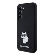 Husa pentru Samsung Galaxy S23 - Karl Lagerfeld Silicone - Choupette Metal Pin